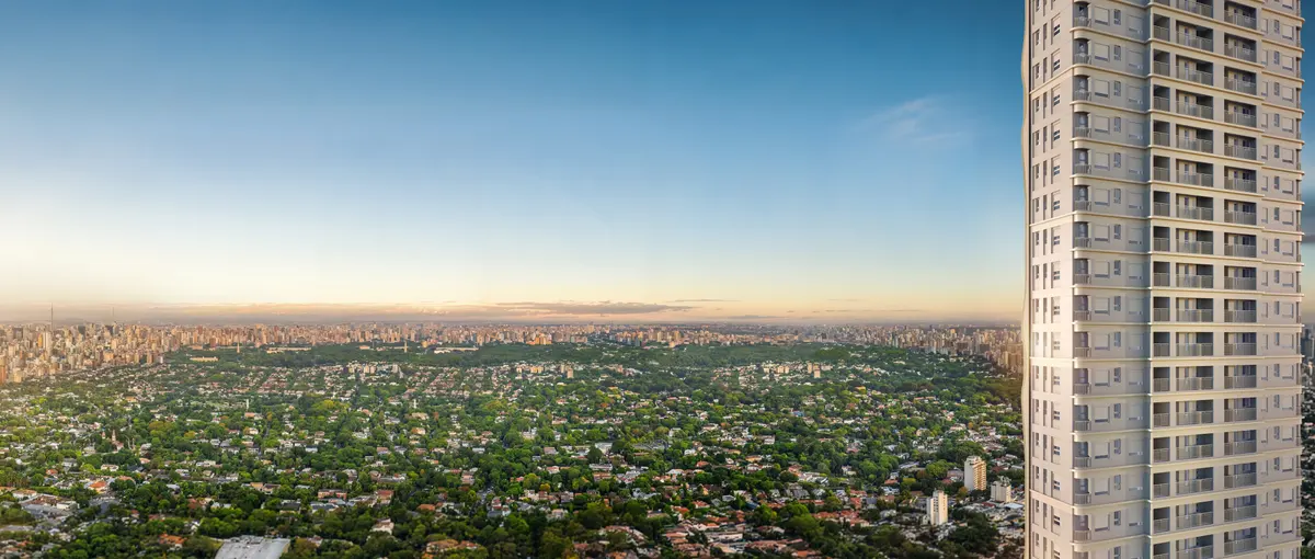 Do alto, o Jardim Europa ainda é uma mancha verde contínua.