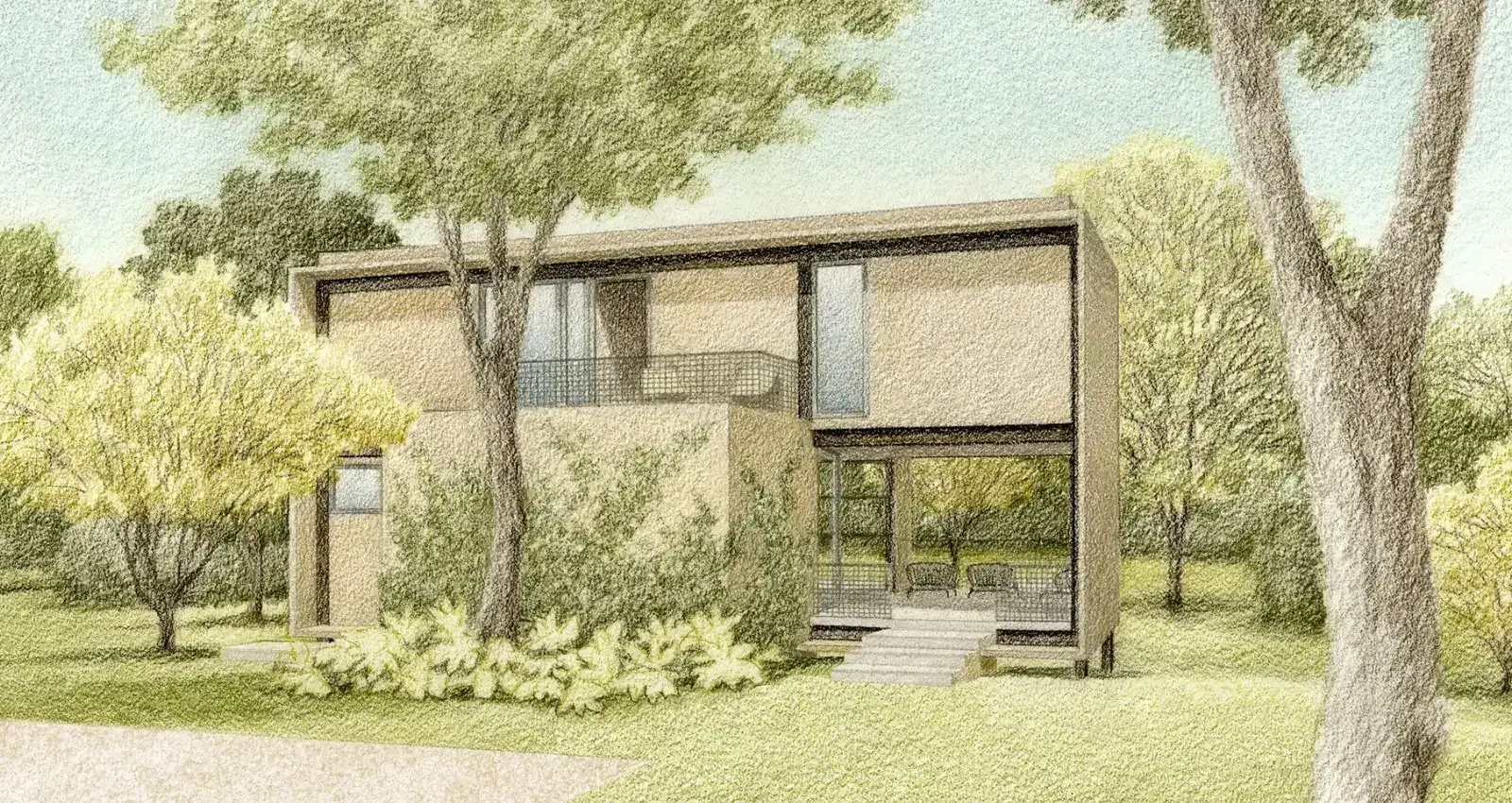 Perspectiva ilustrada das Villas da Hípica, de Gui Mattos.